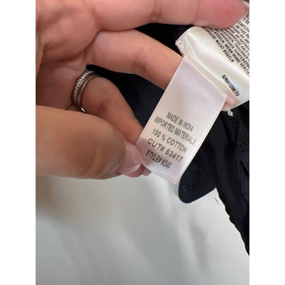 NEW Citizen of Humanity Alexandra Cotton Collared Poplin Crop Top Navy Size: M - Picture 6 of 8